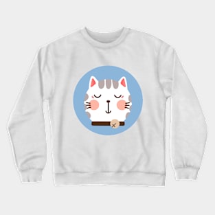 cute drawn kitty cat design 7 Crewneck Sweatshirt